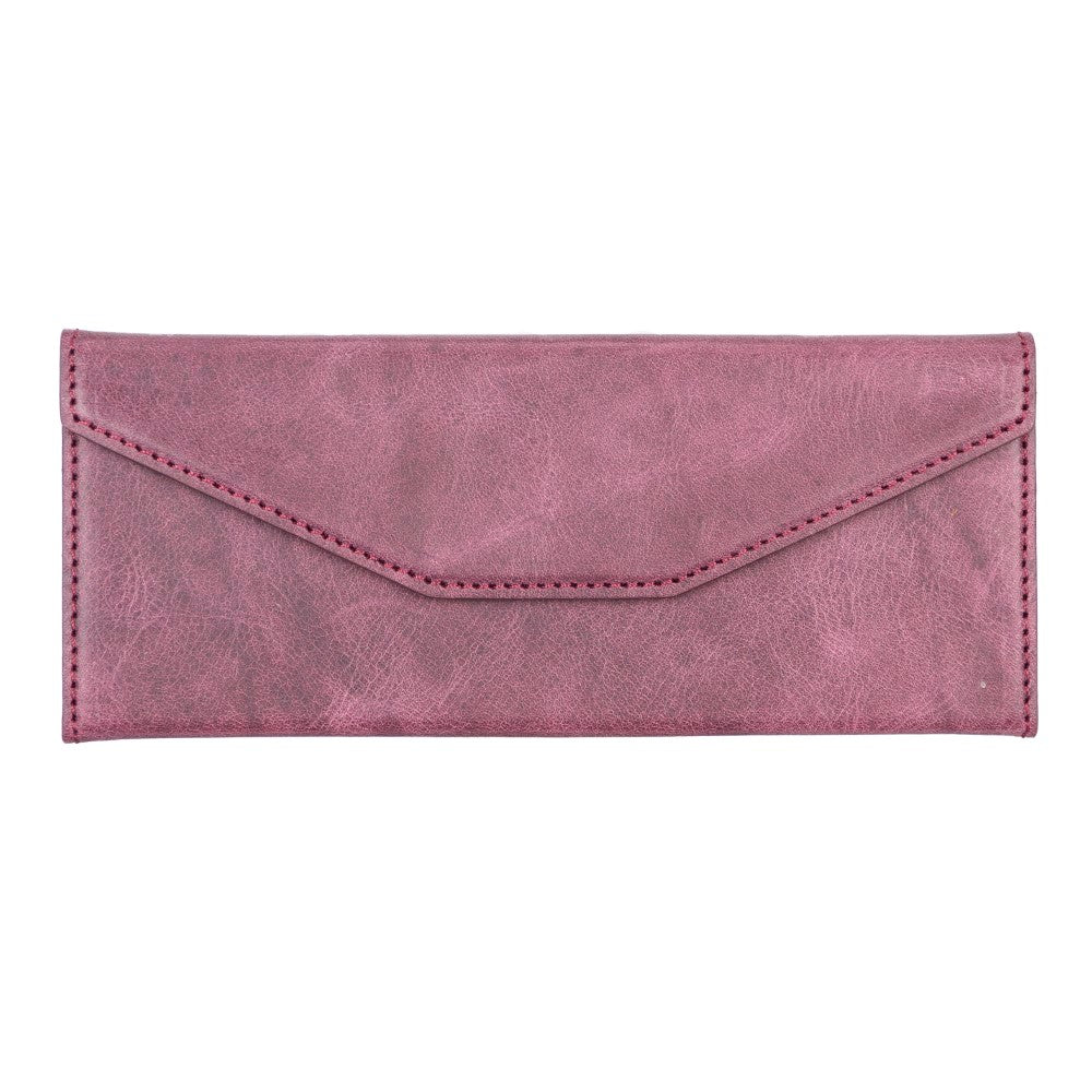 Smart Glass Hakiki Deri, El Yapımı Gözlük Kılıfı, TN6 Mor