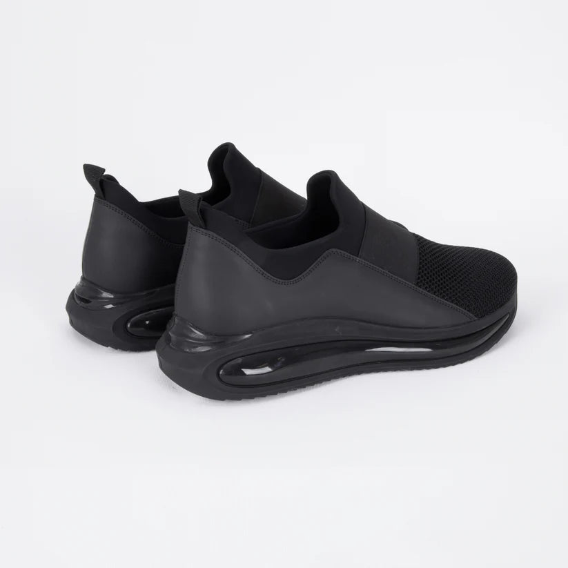 Trust Shoes D4207 Erkek Siyah Spor Ayakkabı – Nefes Alabilir Mesh & Deri Günlük Kullanım