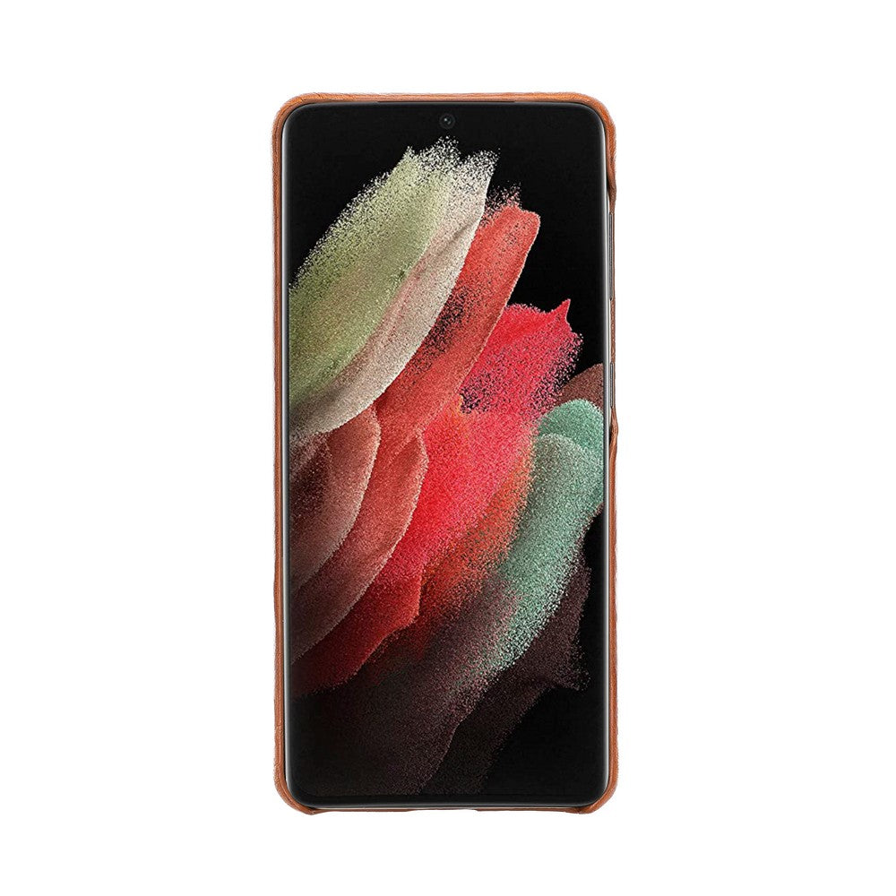 Samsung Galaxy S21 uyumlu, Hakiki Deri, El Yapımı, Arka Kapak, UJ Gölgeli Taba