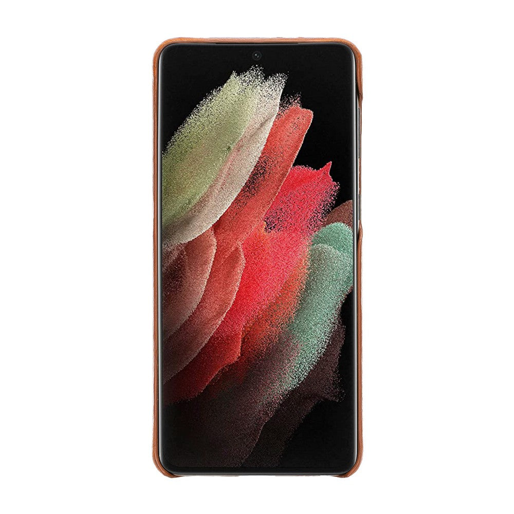 Samsung Galaxy S21 Plus uyumlu, Hakiki Deri, El Yapımı, Arka Kapak, UJ Gölgeli Taba