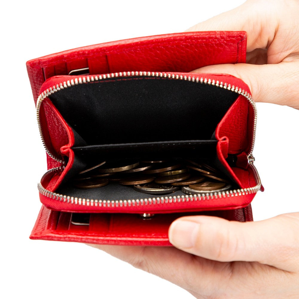 Vero Hakiki Deri, El Yapımı, Kadın Cüzdanı, FL03 Kırmızı