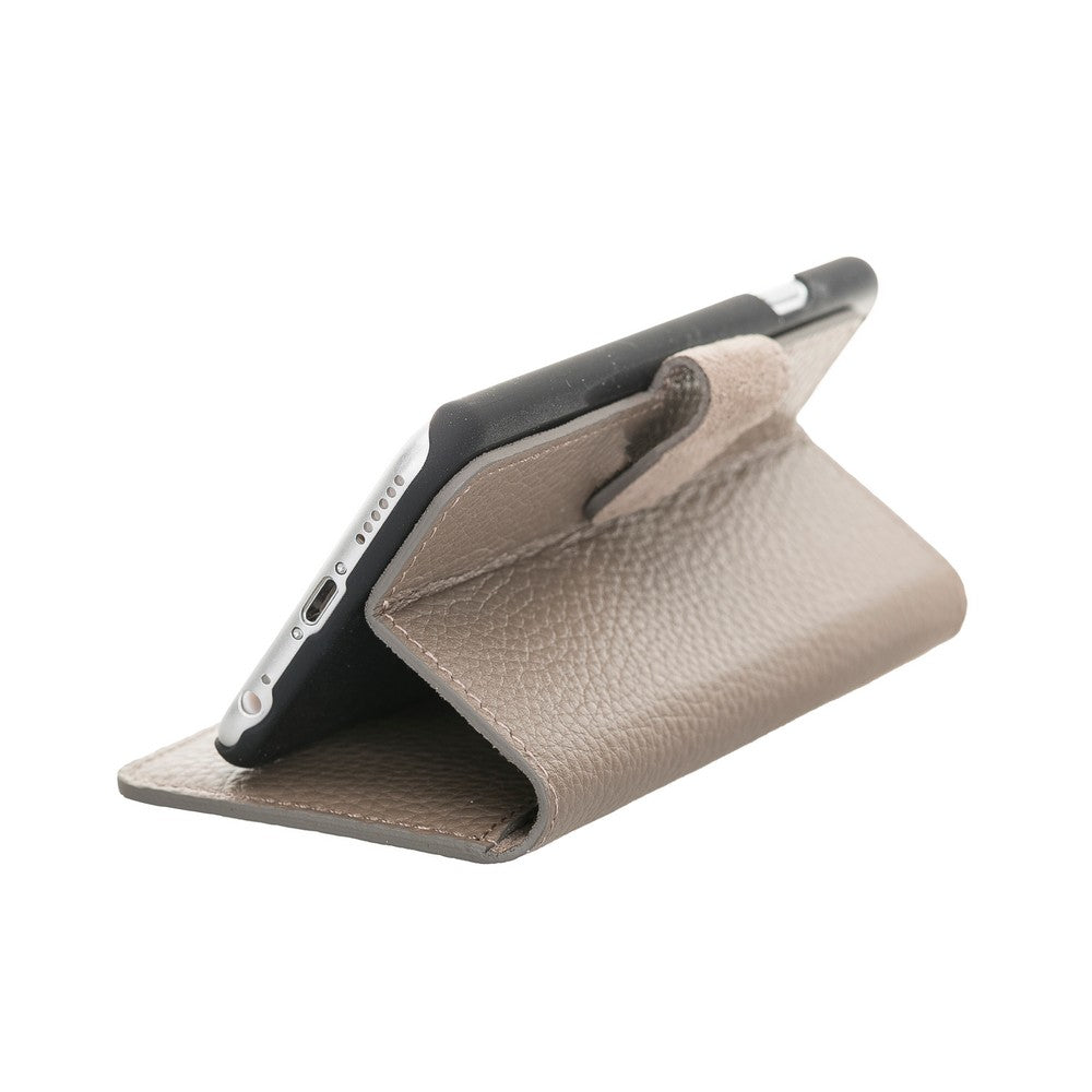 Apple iPhone 6-6s Uyumlu Deri Cüzdanlı Kılıf WC FL06 Vizon