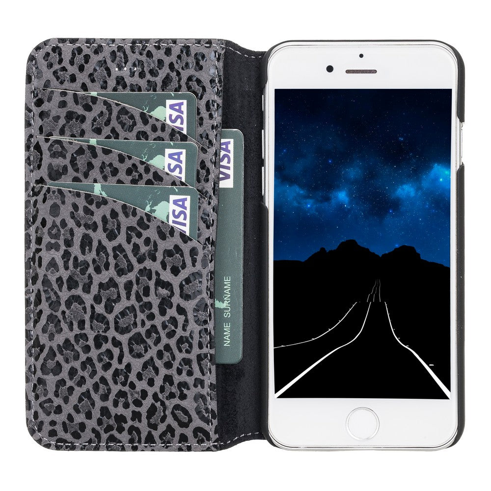 Apple iPhone 6-6s Uyumlu Deri Cüzdanlı Kılıf WC Y1