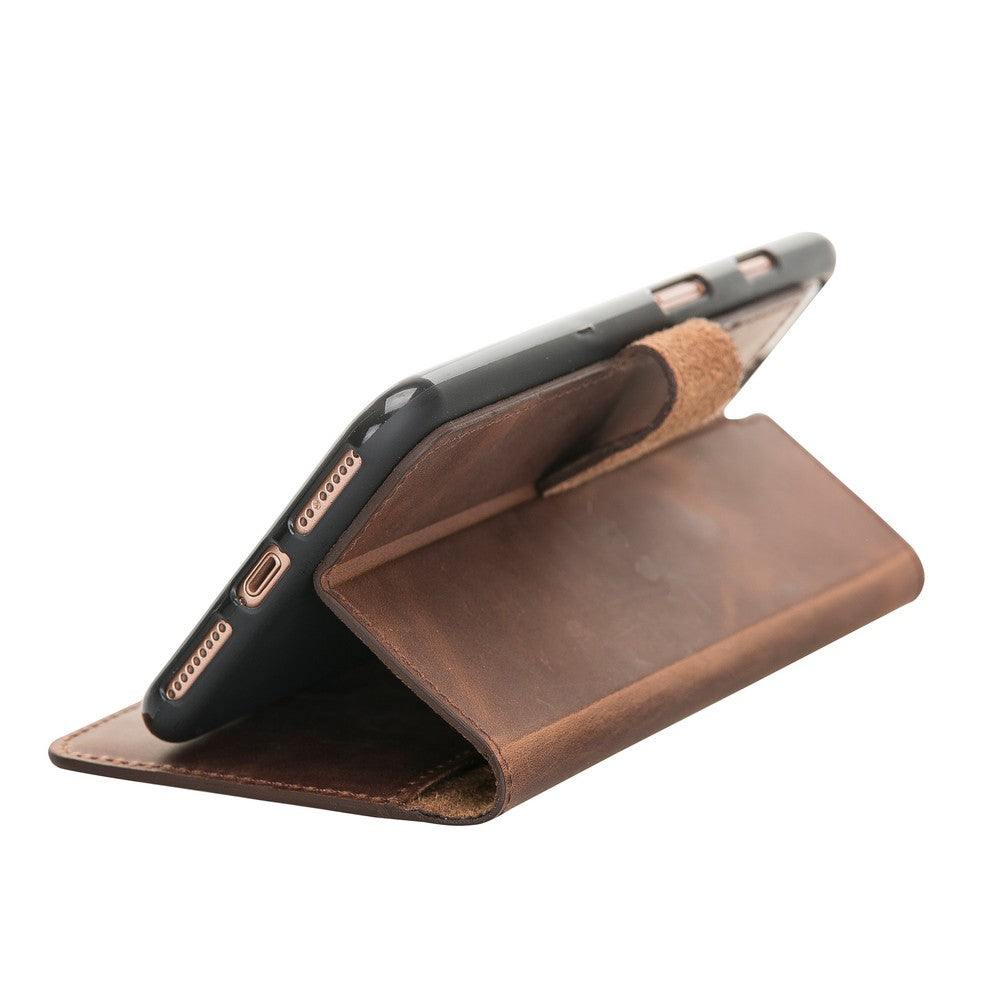 Apple iPhone 7-8 Plus Uyumlu Deri Telefon Kılıfı WC G2 Kahve