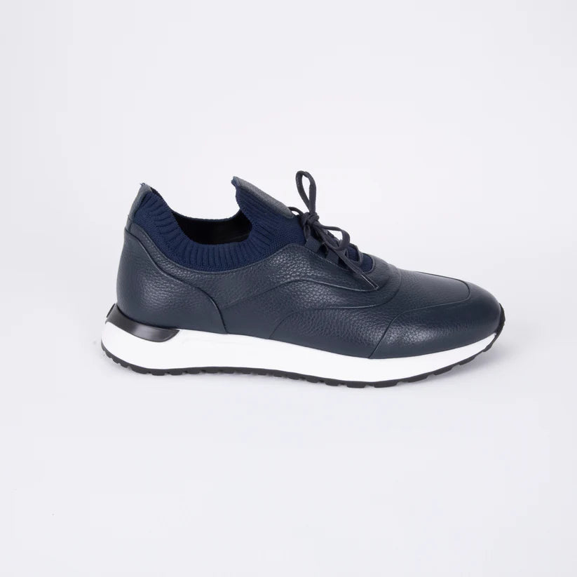 Trust Shoes D546T Erkek Sneaker Spor Ayakkabı, Hakiki Deri & Knit Üst, EVA Taban Günlük Kullanım