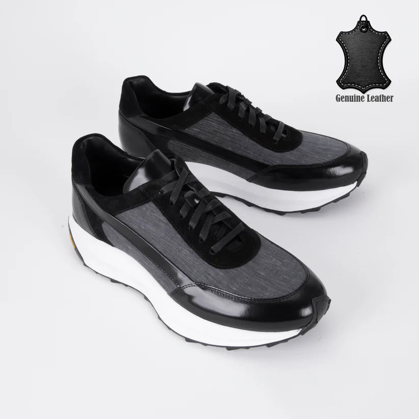 Trust Shoes D4200Y Erkek Sneaker Spor Ayakkabı – Hakiki Deri & Süet Hafif EVA Taban Günlük Kullanım