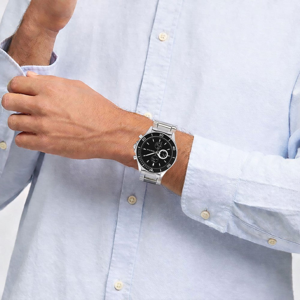 Erkek Kol Saati - Essential Collection - Model-7 ST3504AGS Luxury Black/Silver