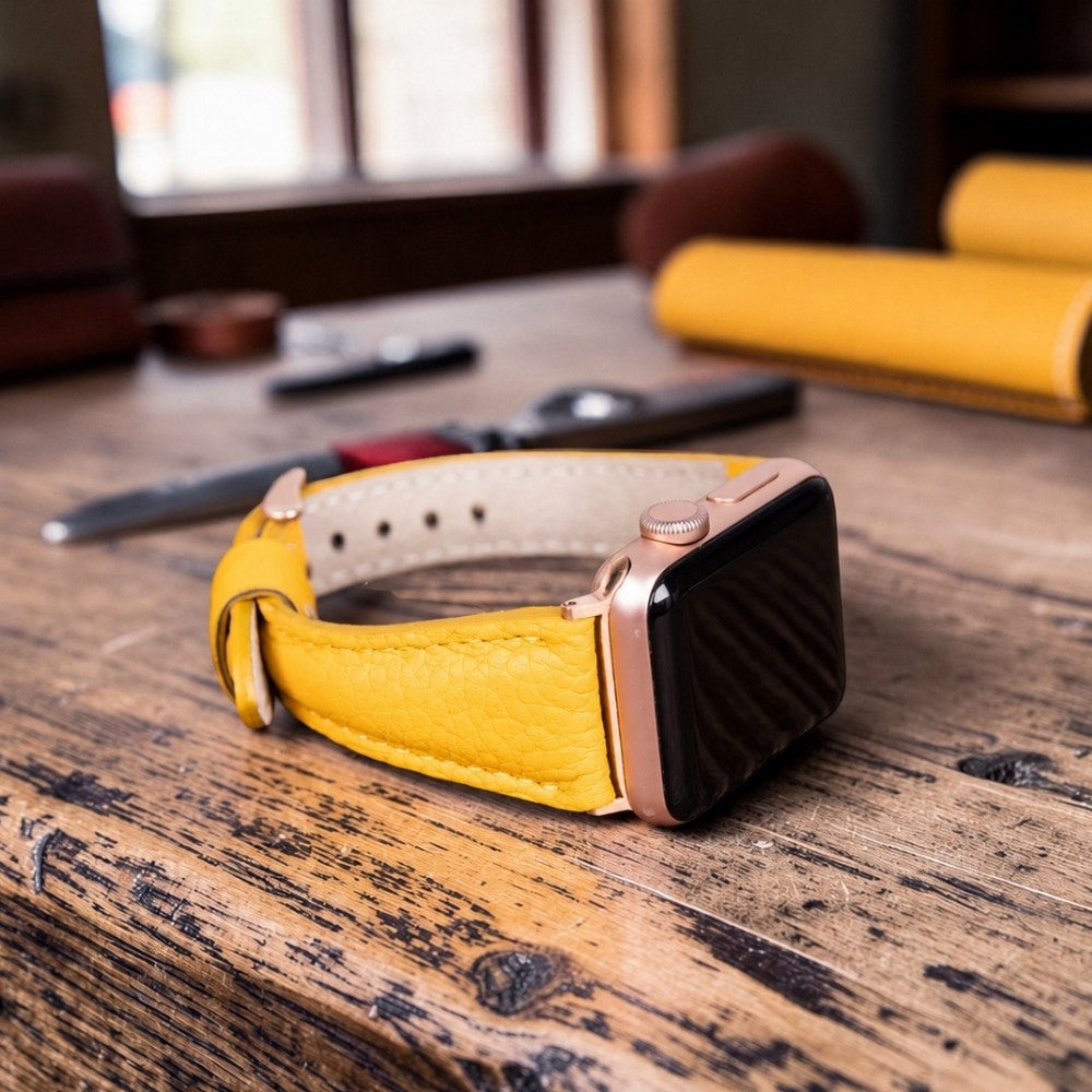 Apple Watch uyumlu, Hakiki Deri, El Yapımı Kordon, Slim FL12