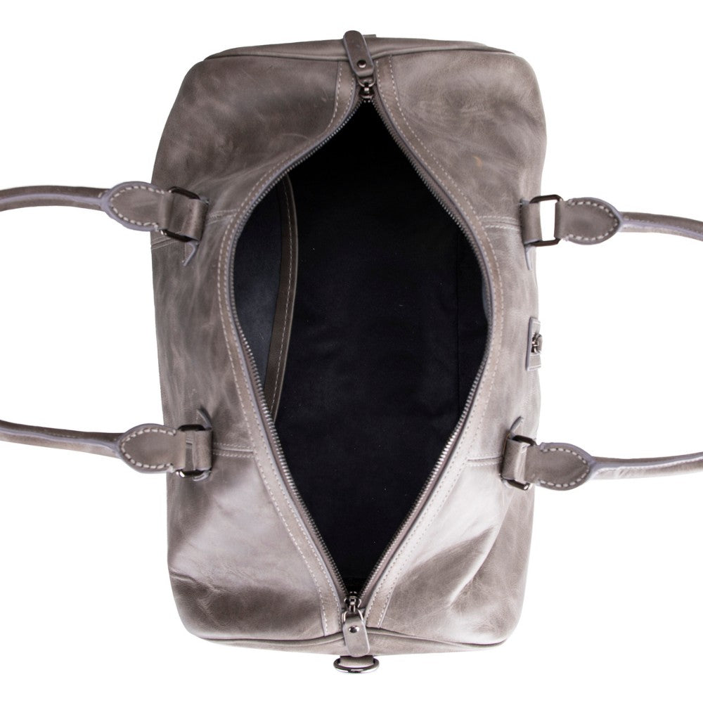 Dolly Hakiki Deri, El Yapımı, Seyahat Çantası, Antik Gri