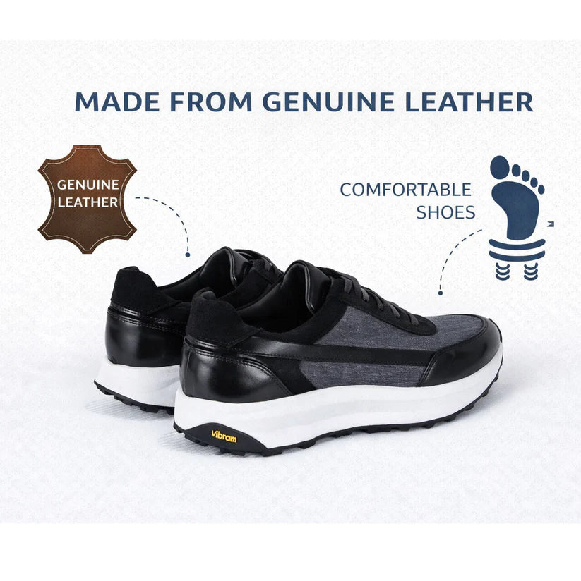 Trust Shoes D4200Y Erkek Sneaker Spor Ayakkabı – Hakiki Deri & Süet Hafif EVA Taban Günlük Kullanım