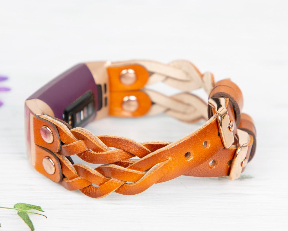 Fitbit Inspire, Inspire 2, Inspire 3 Serileri İle uyumlu, Deri Saat Kordonu, Rustik Taba