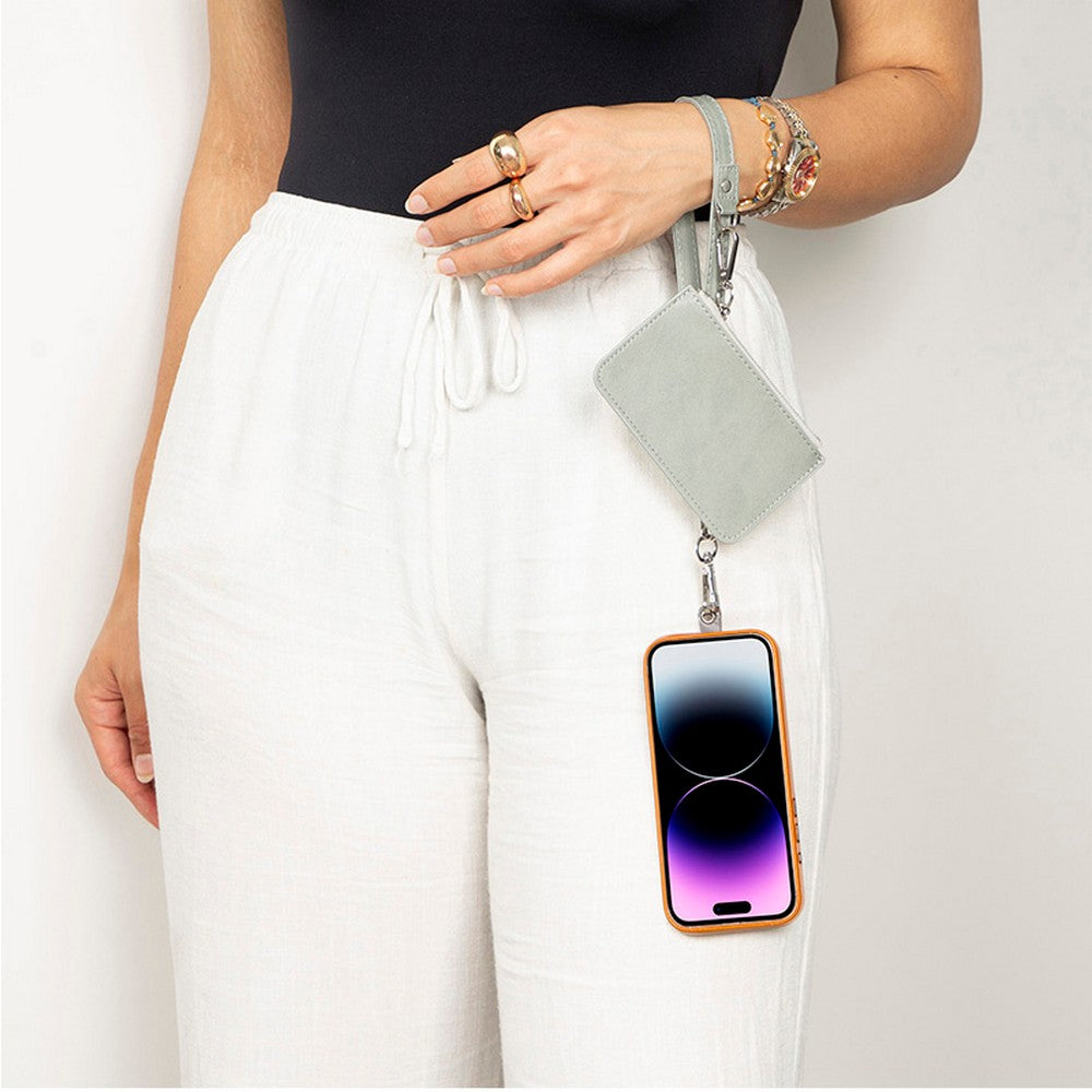 FlexGo İkisi Birarada Eller Serbest Telefon Askısı Ve Cüzdan Seti- Tüm Telefon Modelleri İle Uyumlu Vegan Deri