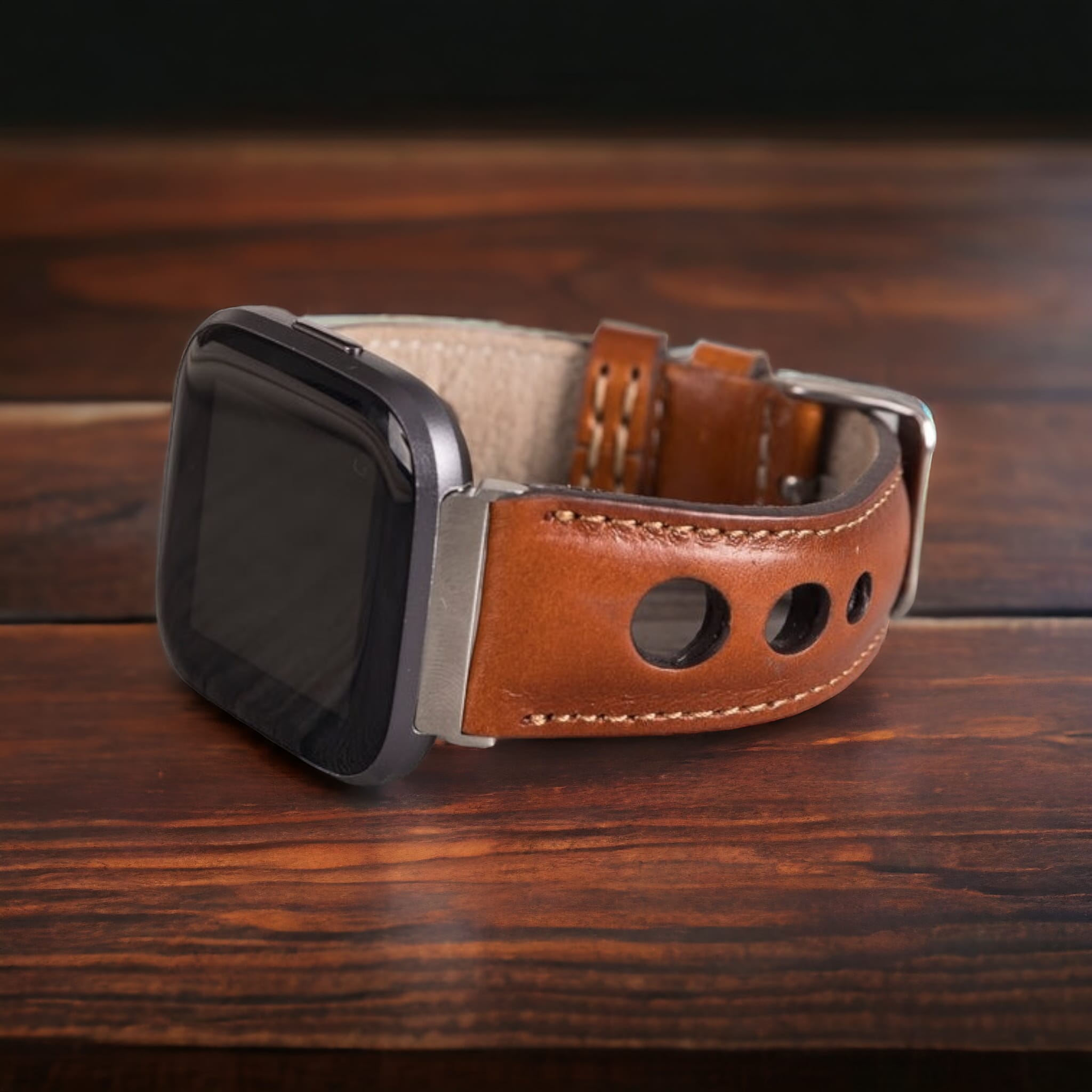 Fitbit Versa, Lite, Sense Serileri İle uyumlu, Deri Saat Kordonu, Spor ve Gölgeli Taba