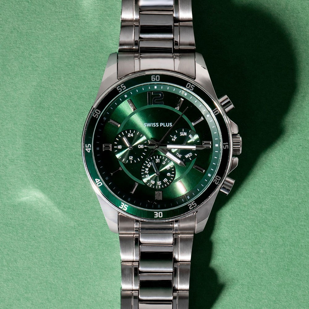 Erkek Kol Saati - Essential Collection - Model-2 ST3516AGS Green/Silver