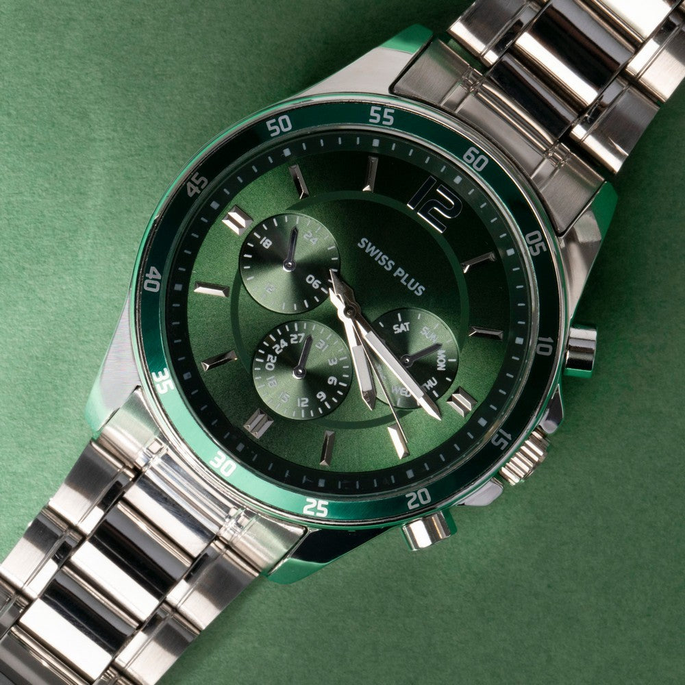Erkek Kol Saati - Essential Collection - Model-2 ST3516AGS Green/Silver