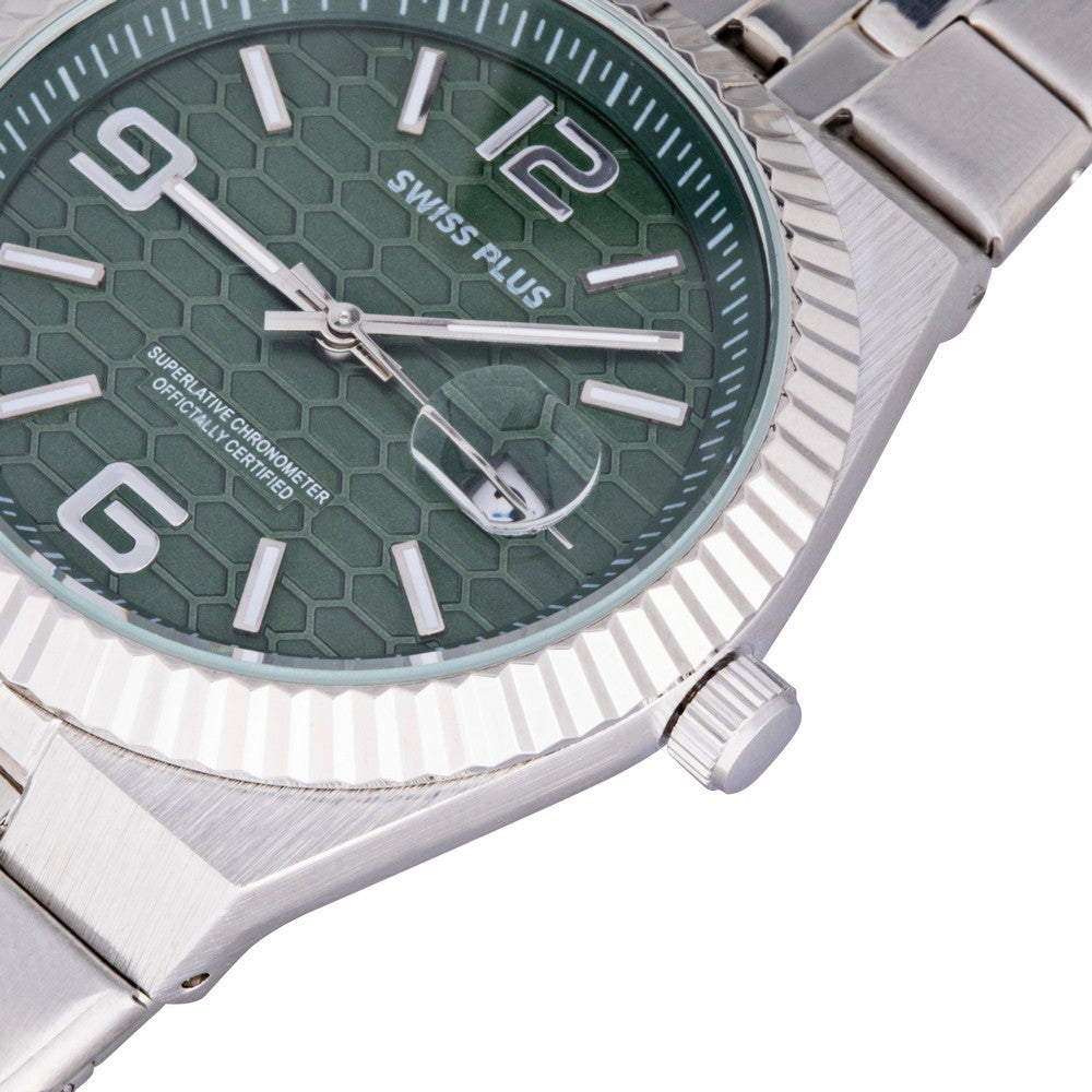 Erkek Kol Saati - Signature Collection - Model-2 ST3442AGS Green/Silver