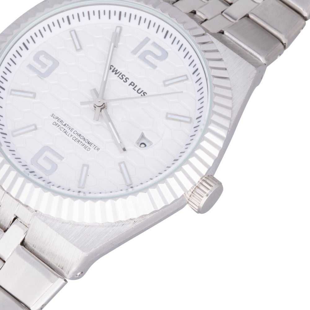 Erkek Kol Saati - Signature Collection - Model-4 ST3442AGS White/Silver