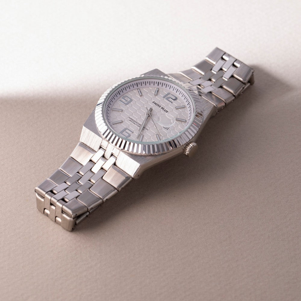 Erkek Kol Saati - Signature Collection - Model-4 ST3442AGS White/Silver