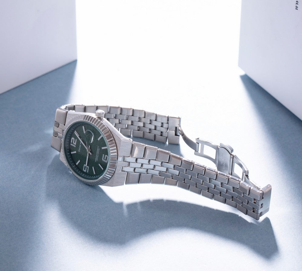 Erkek Kol Saati - Signature Collection - Model-2 ST3442AGS Green/Silver