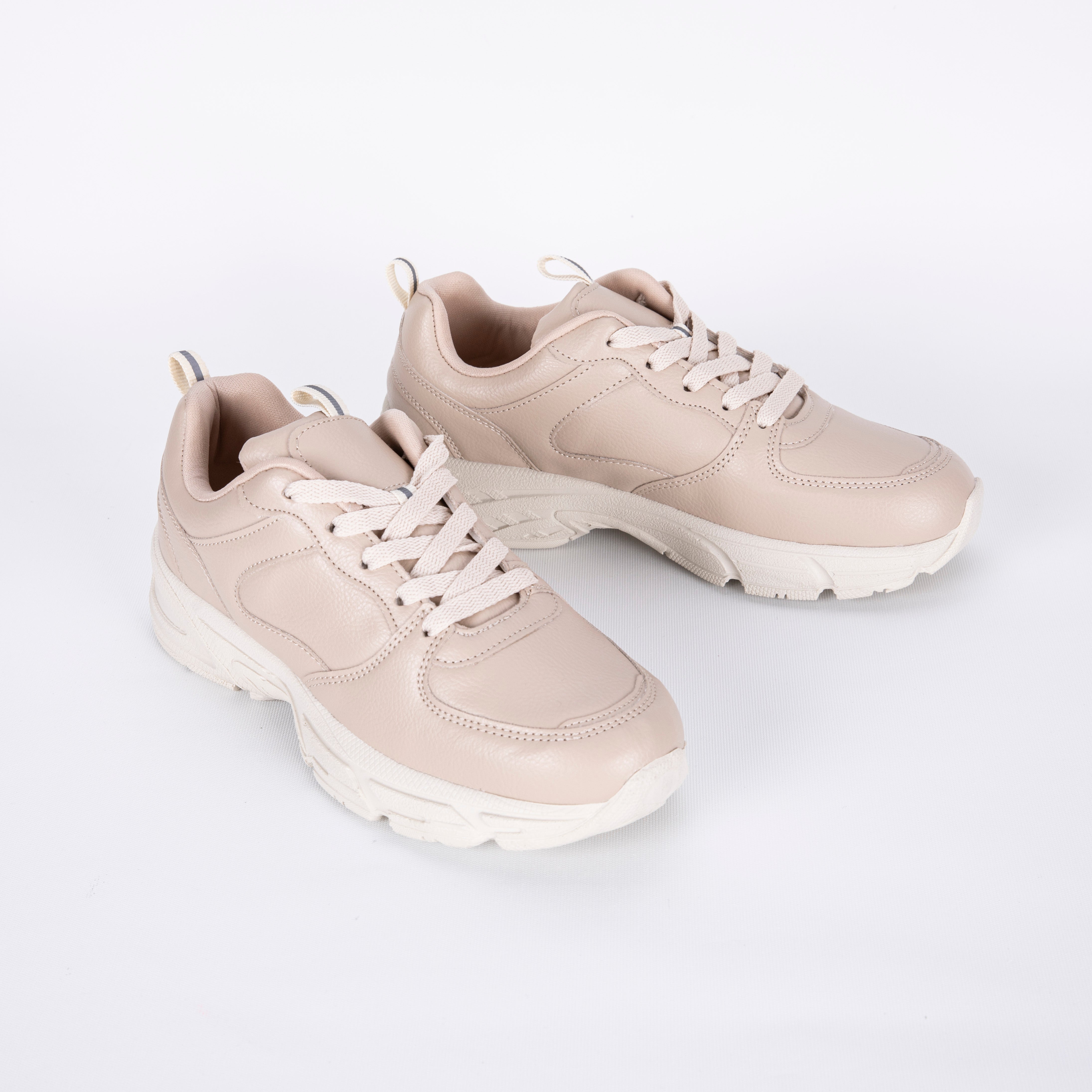 Kadın Sneaker Günlük Spor Ayakkabı – Ultra Hafif Rahat Tabanlı Casual Yürüyüş Ayakkabısı Bej