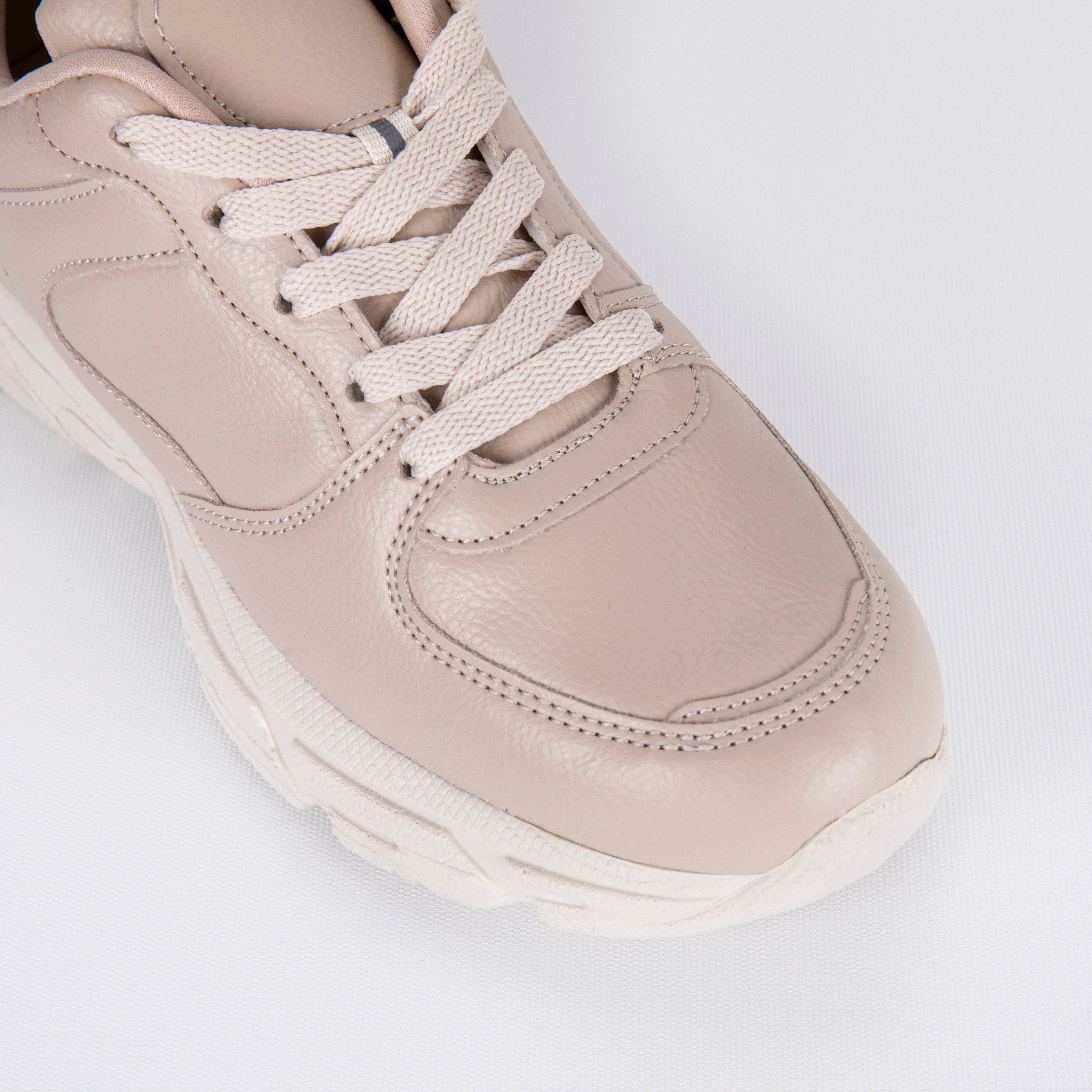 Kadın Sneaker Günlük Spor Ayakkabı – Ultra Hafif Rahat Tabanlı Casual Yürüyüş Ayakkabısı Bej