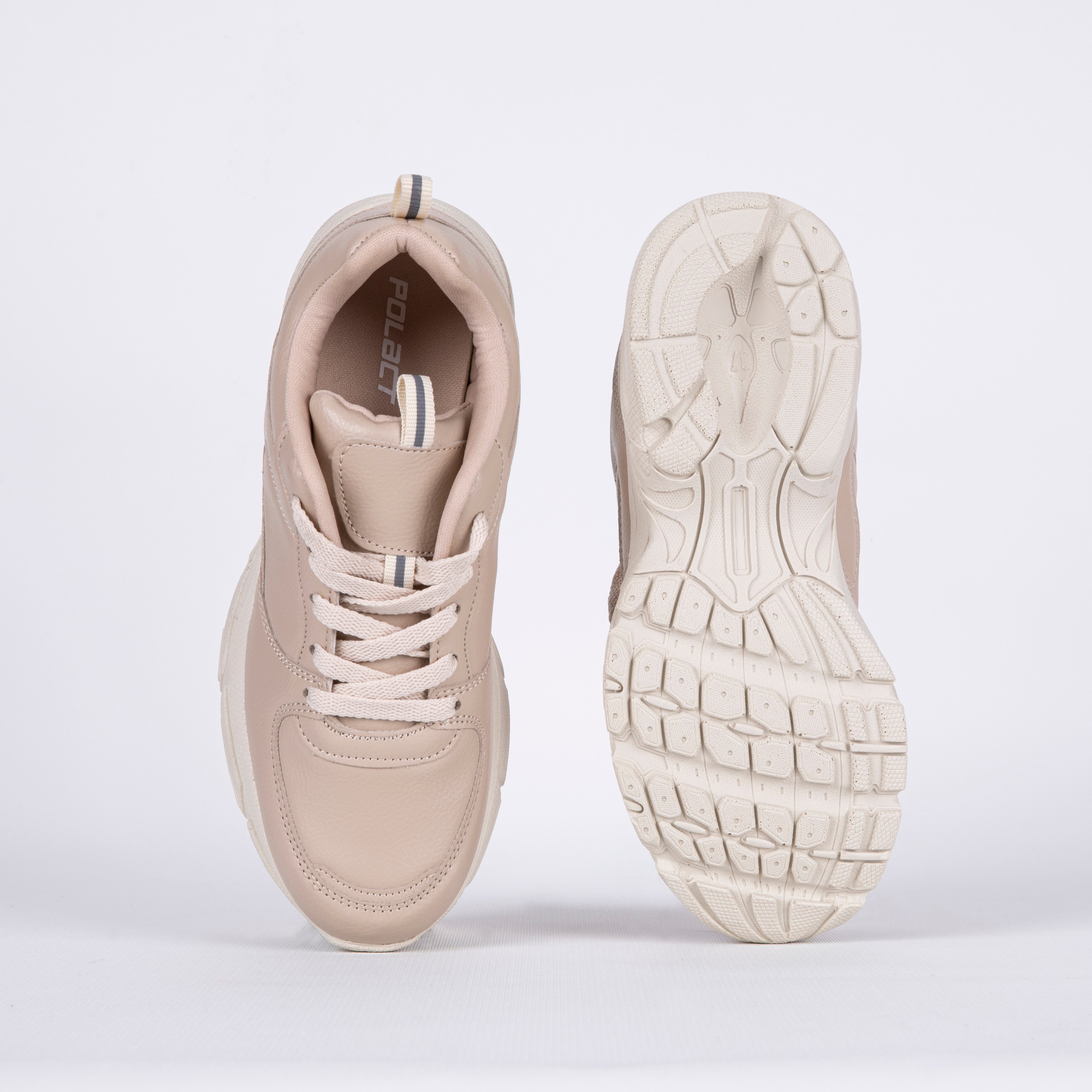 Kadın Sneaker Günlük Spor Ayakkabı – Ultra Hafif Rahat Tabanlı Casual Yürüyüş Ayakkabısı Bej