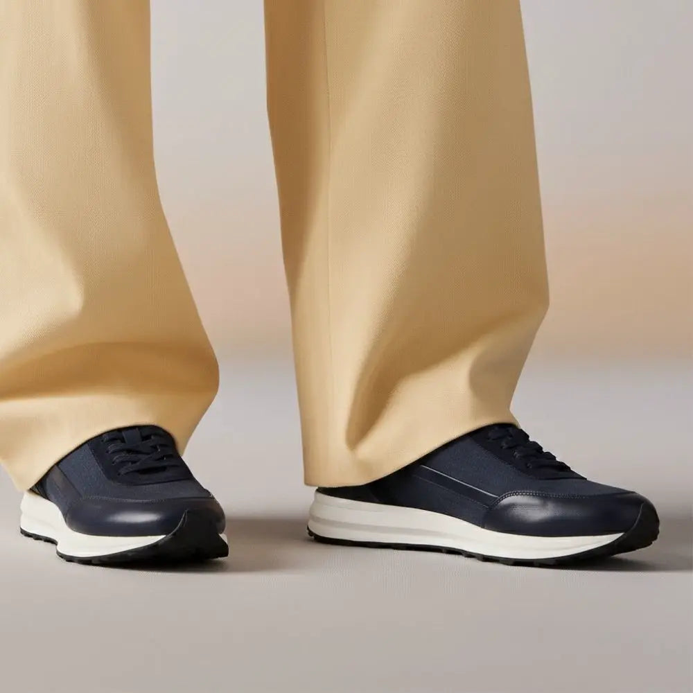 Trust Shoes D4200Y Erkek Sneaker Spor Ayakkabı – Hakiki Deri & Süet Hafif EVA Taban Günlük Kullanım
