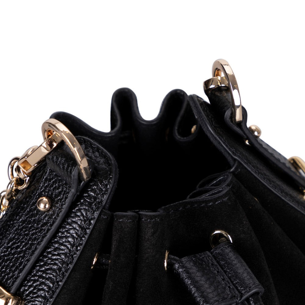 Valentina Süet Deri Kadın Omuz Çantası Siyah