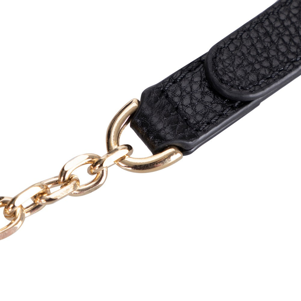 Valentina Süet Deri Kadın Omuz Çantası Siyah