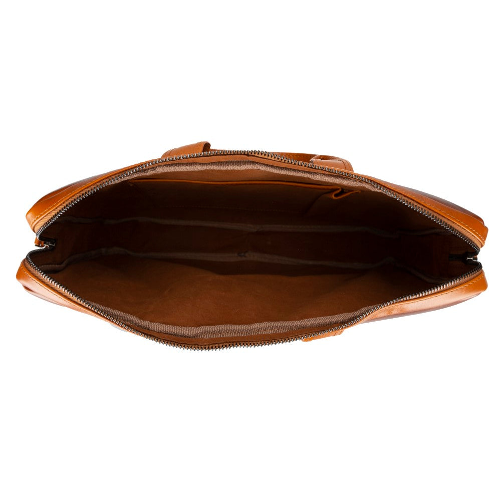 Apollo 15-16 inç MacBook ve PC uyumlu, Hakiki Deri, El Yapımı Çanta, Gölgeli Taba