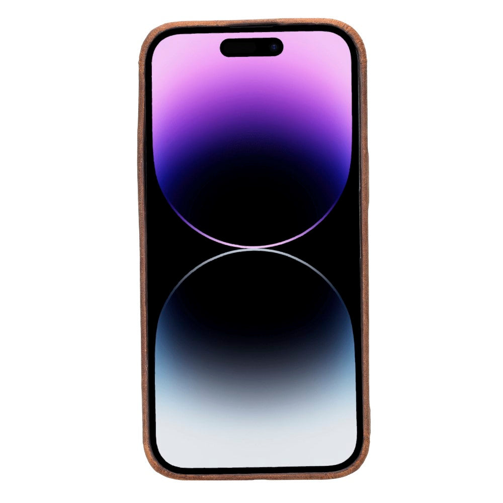 Apple iPhone 15 Pro Max uyumlu, Hakiki Deri, El Yapımı, Arka Kapak, ROCK G2