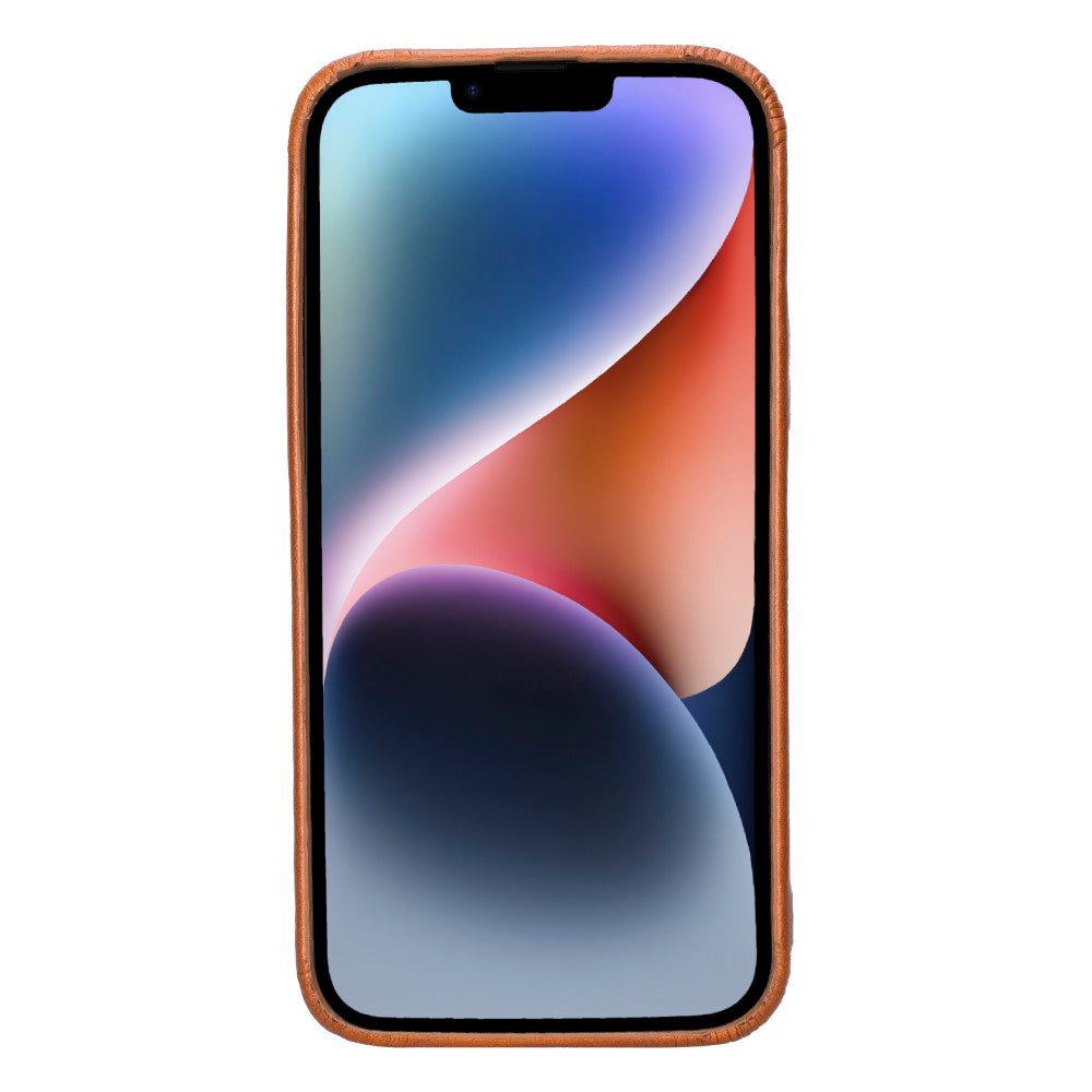 Apple iPhone 15 Plus uyumlu, Hakiki Deri, El Yapımı, Arka Kapak, ROCK RST2E