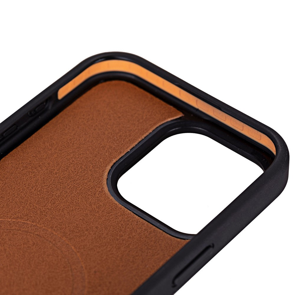 Apple iPhone 16 Pro Max uyumlu, Hakiki Deri, El Yapımı, Cüzdanlı Kılıf, Antik Kahve