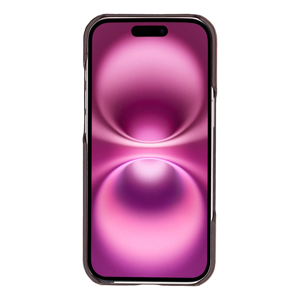 Apple iPhone 17 Air için, Hakiki Deri, El Yapımı Kılıf, Magsafe ile uyumlu, İç Yüzeyi Kadife,Antik Kahve