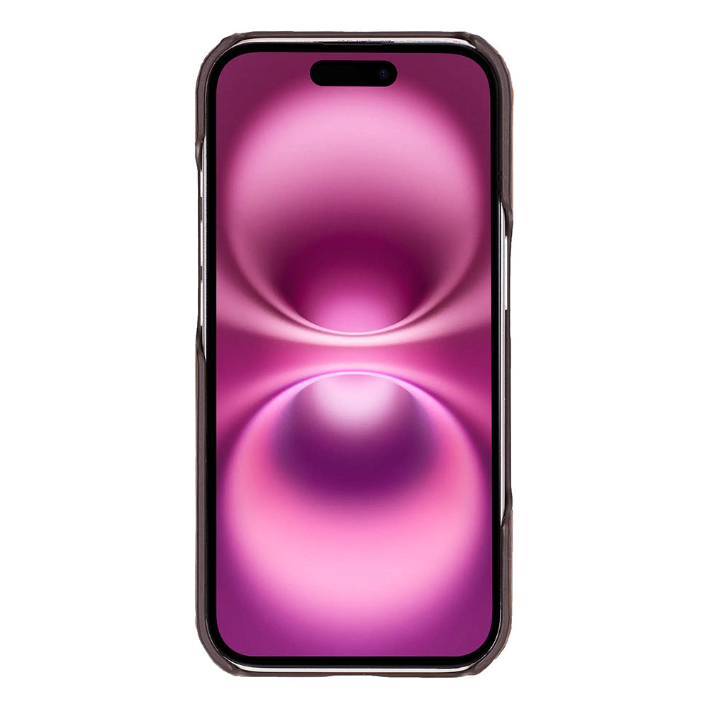 Apple iPhone 17 için, Hakiki Deri, El Yapımı Kılıf, Magsafe ile uyumlu, İç Yüzeyi Kadife,Antik Kahve