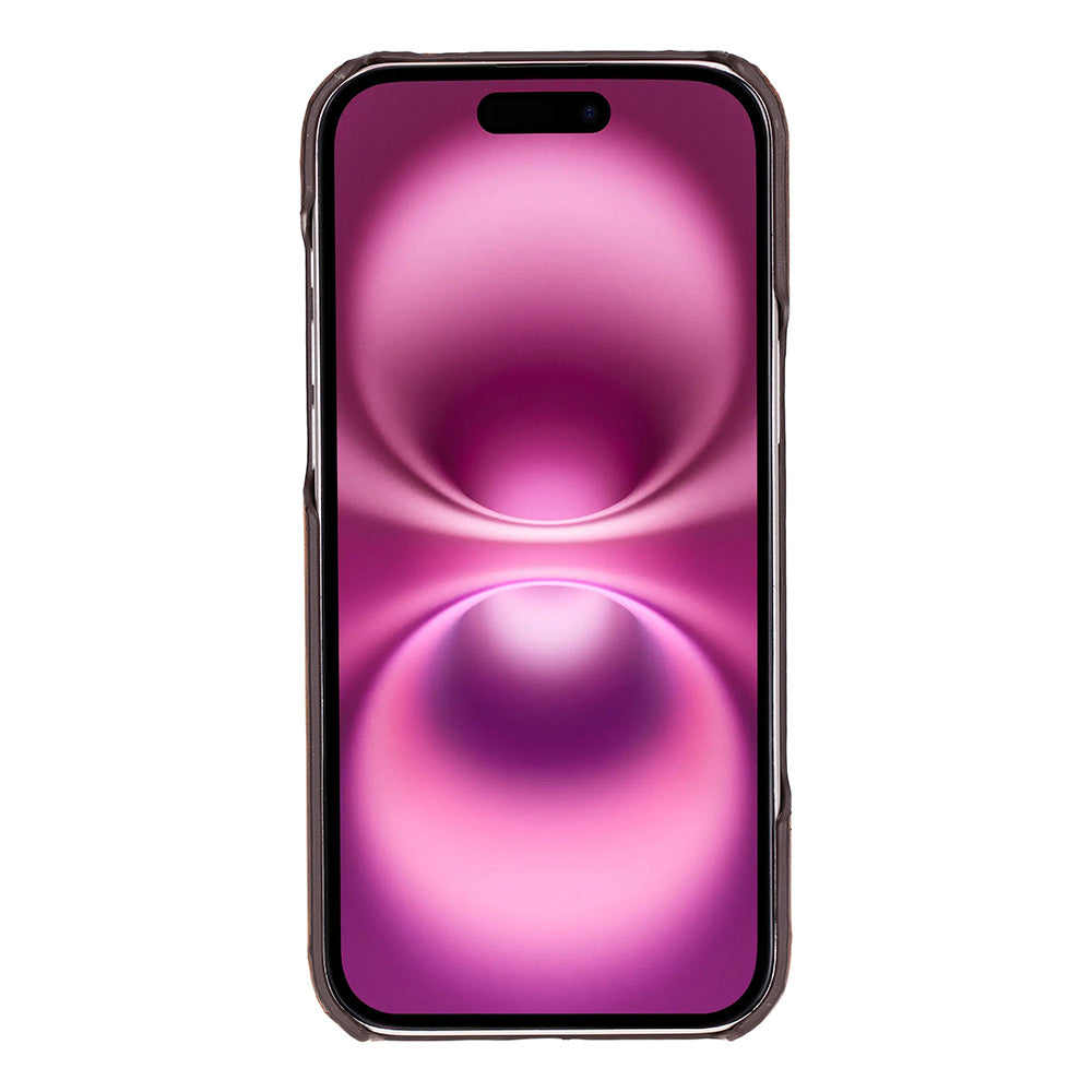 Apple iPhone 17 Pro Max için, Hakiki Deri, El Yapımı Kılıf, Magsafe ile uyumlu, İç Yüzeyi Kadife,Antik Kahve