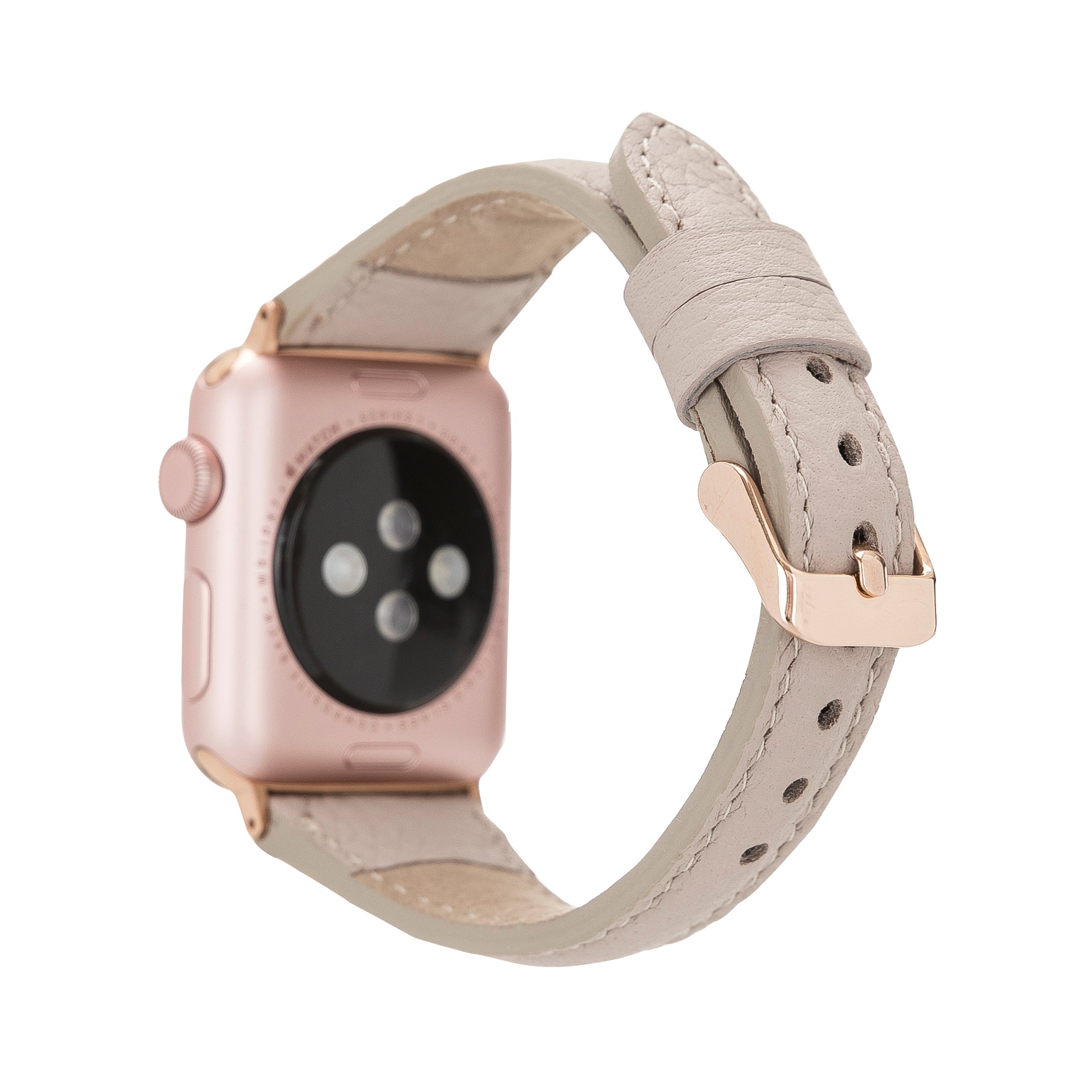 Apple Watch Uyumlu Deri Kordon Slim ERC3 Bej