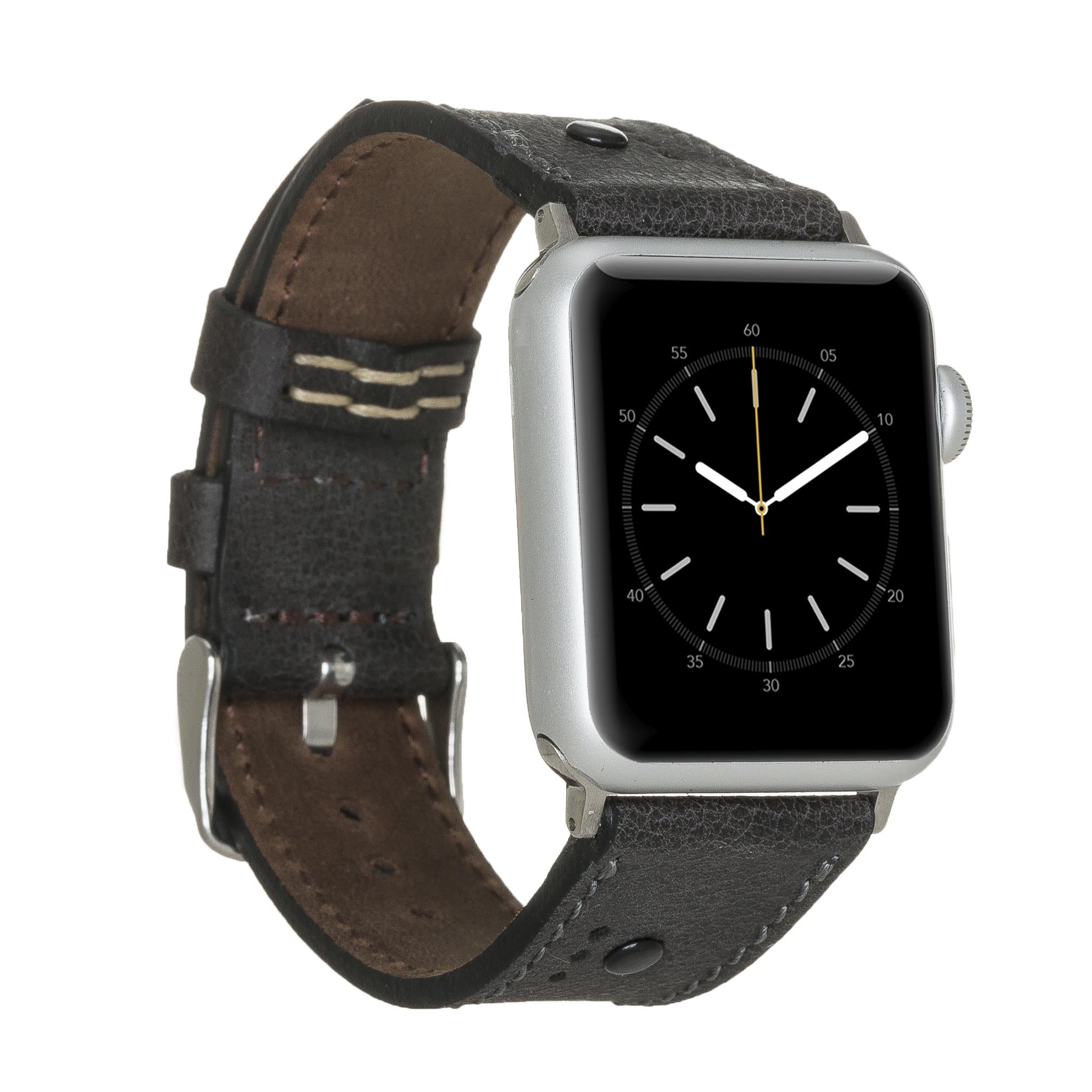 Apple Watch Uyumlu Deri Kordon BT Siyah