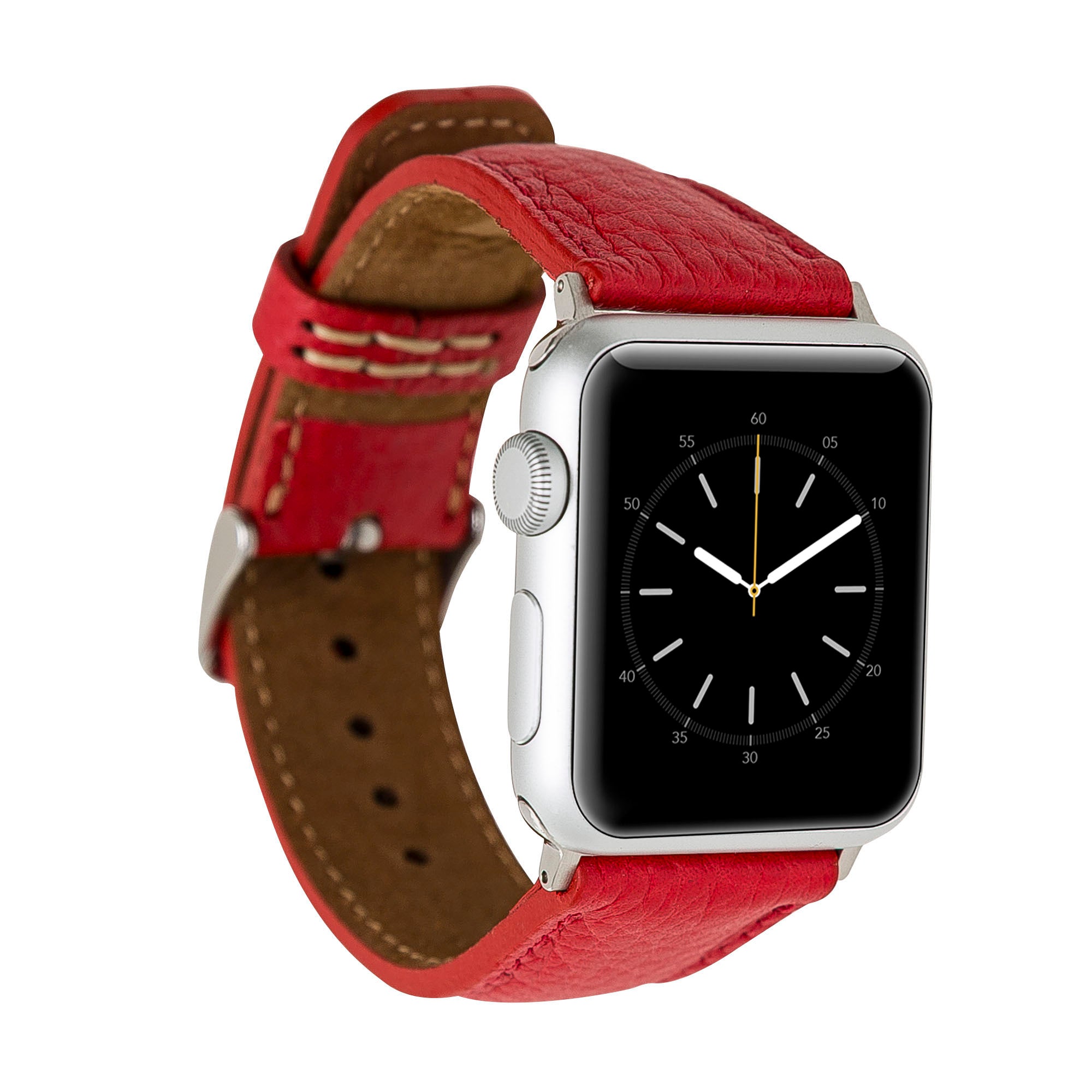 Apple Watch Uyumlu Deri Kordon ERC2 Kırmızı