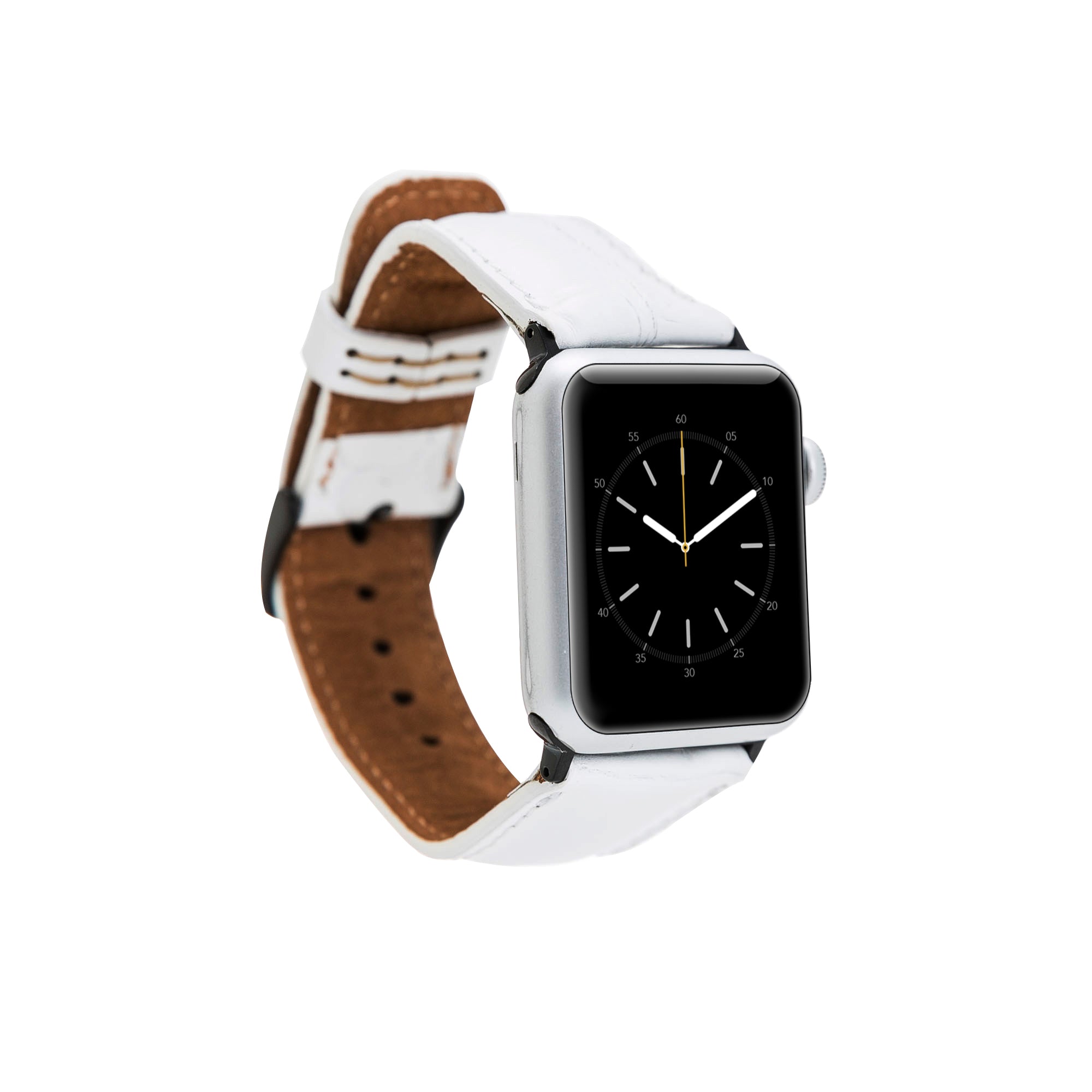 Apple Watch Uyumlu Deri Kordon F3 Beyaz