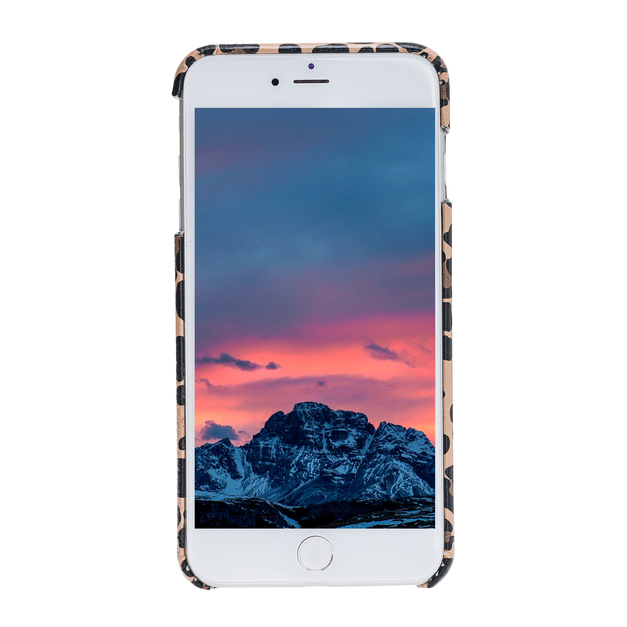 Apple iPhone 7-8 Plus Uyumlu Deri Arka Kapak F360 Leopar NE