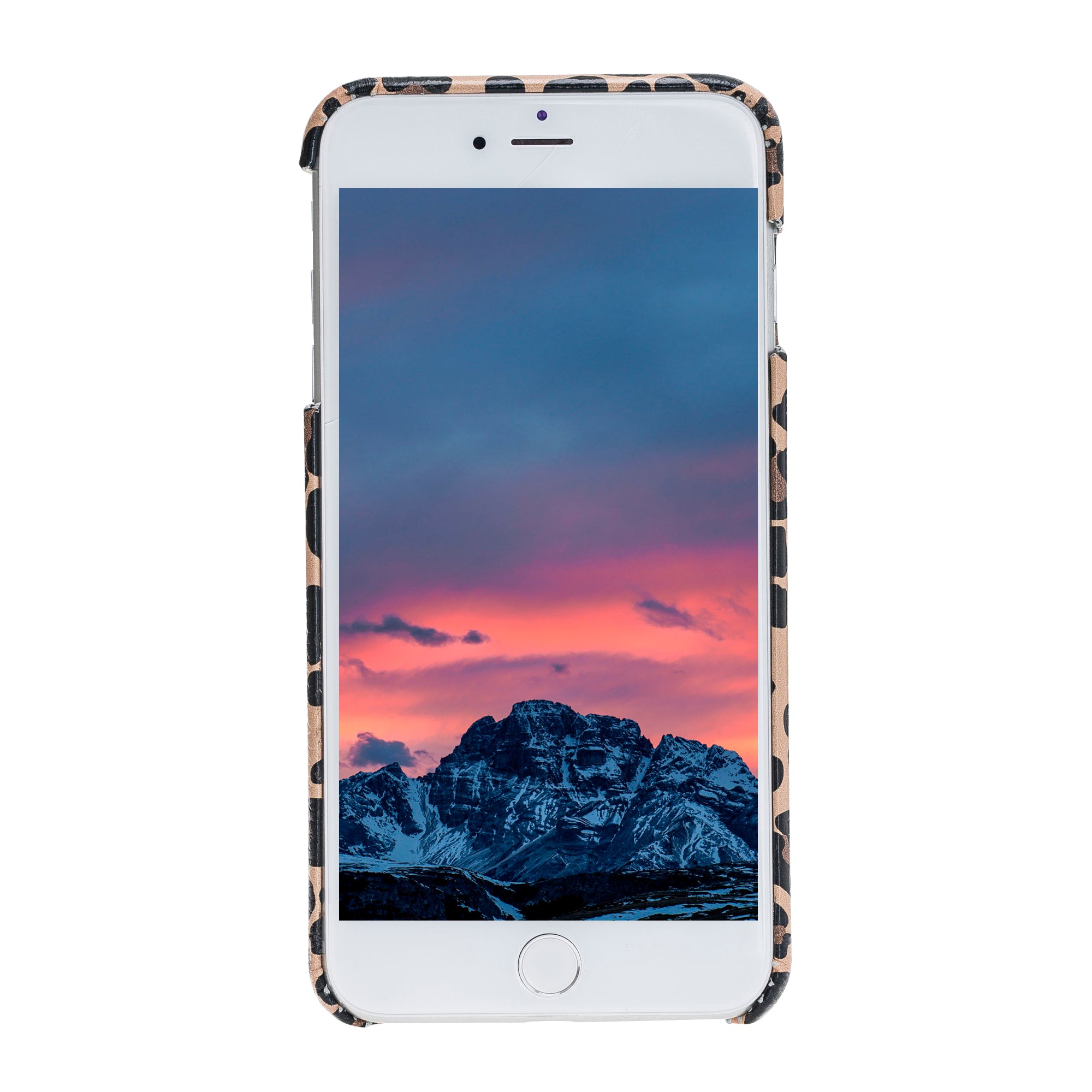 Apple iPhone 7-8 Plus Uyumlu Deri Arka Kapak F360 Leopar NE