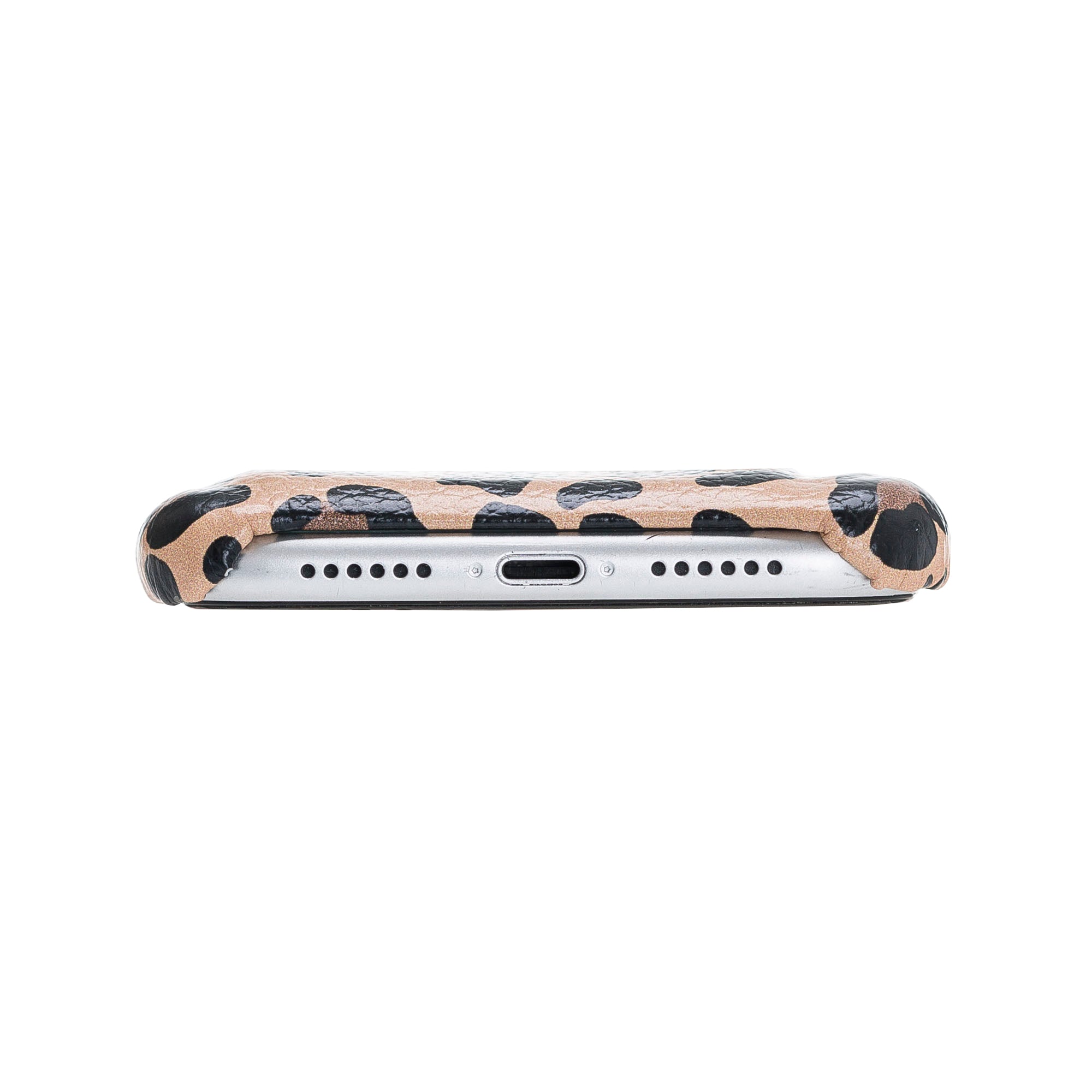 Apple iPhone X-XS Uyumlu Deri Arka Kapak F360 Leopar NE