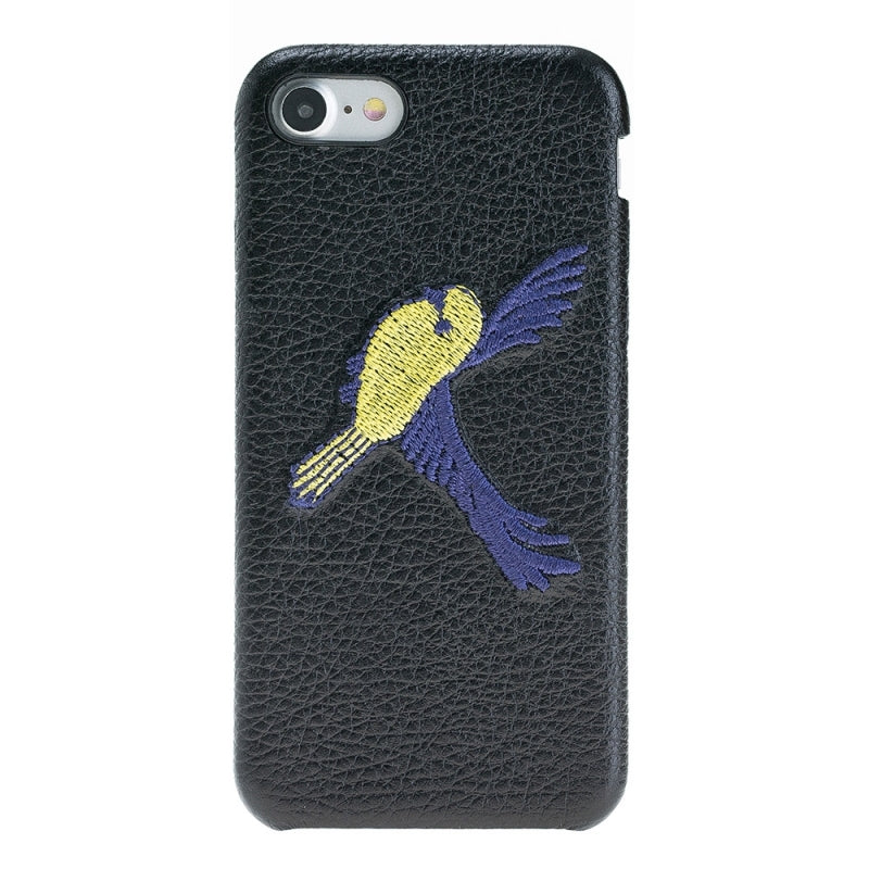 Apple iPhone 7-8-SE Uyumlu Deri Arka Kapak FC Kanarya Desenli