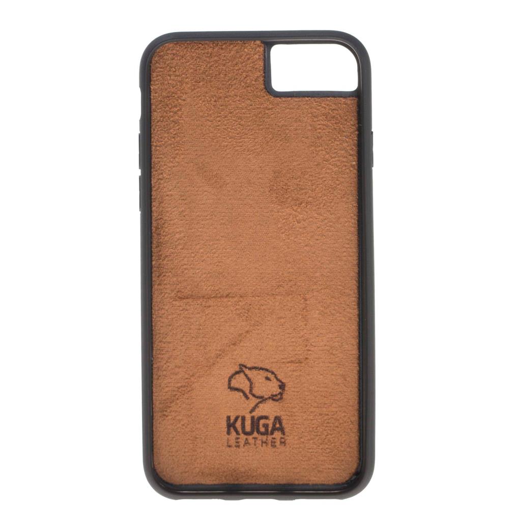 Apple iPhone 7-8-SE Uyumlu Deri Cüzdanlı Kılıf Kuga RO2 Taba