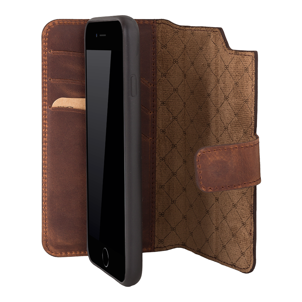 Apple iPhone 7-8-SE Uyumlu Deri Cüzdanlı Kılıf G2