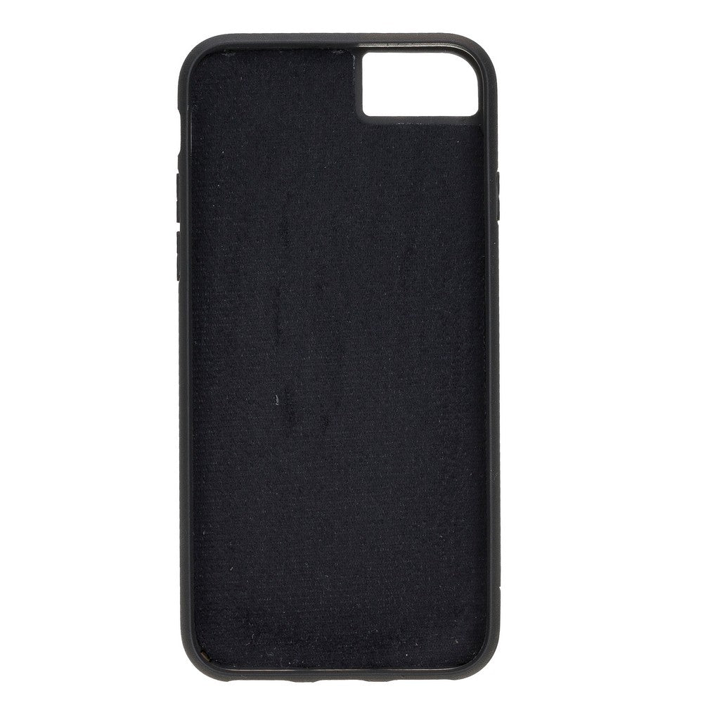 Apple iPhone 7-8-SE Uyumlu Deri Cüzdanlı Kılıf RST1 Siyah