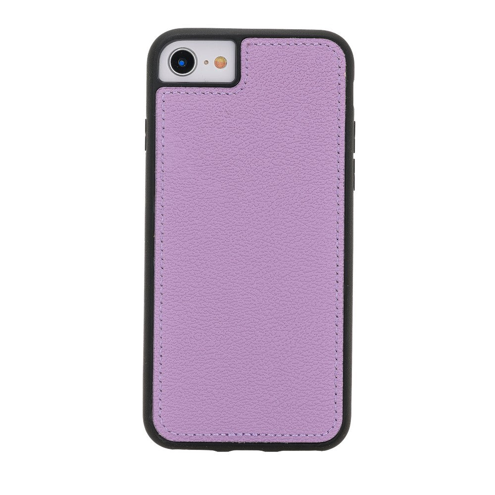 Apple iPhone 7-8-SE Uyumlu Deri Cüzdanlı Kılıf CP22 Lila