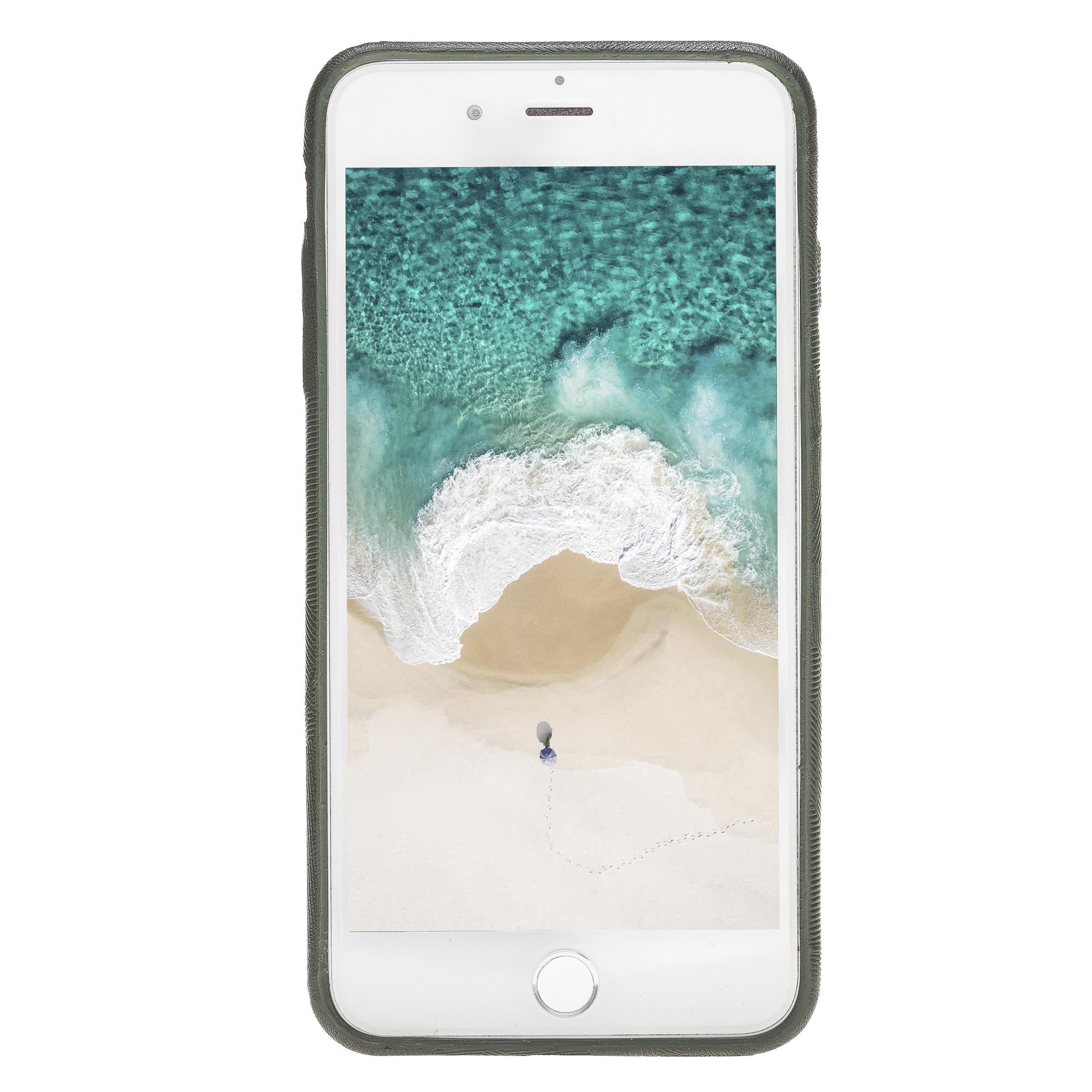 Apple iPhone 7-8 Plus Uyumlu Deri Arka Kapak FXCP UCCC KFL4