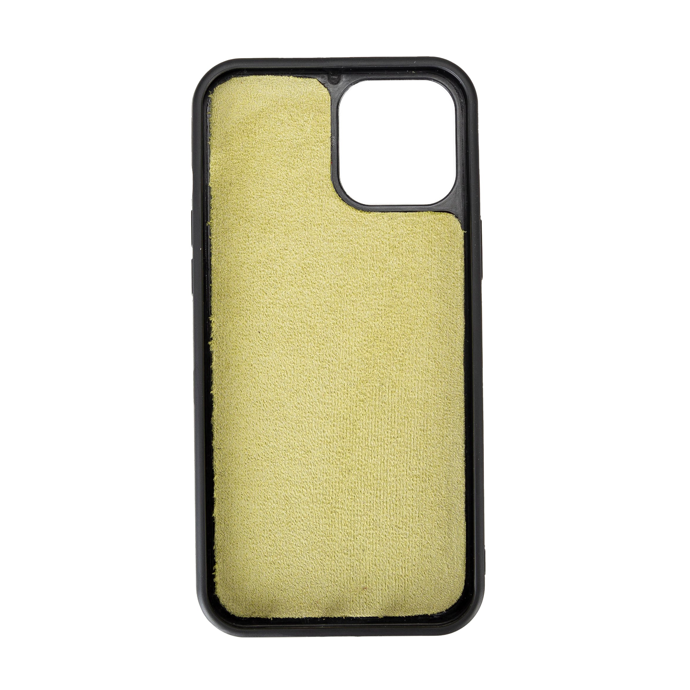 Apple iPhone 12 Pro Max Uyumlu Kanvas Kumaş Arka Kapak Leo Beyaz